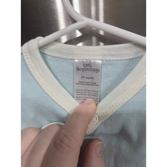 "Mommy Loves Me" Blue Elephant Oufit - Little Beginnings - 6-9mo - Picture 3 of 5